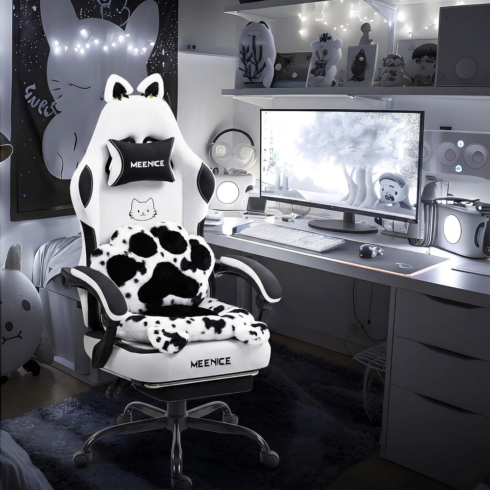 Pc Gaming Chair - كرسي ألعاب لطيف بتصميم آذان ومخالب