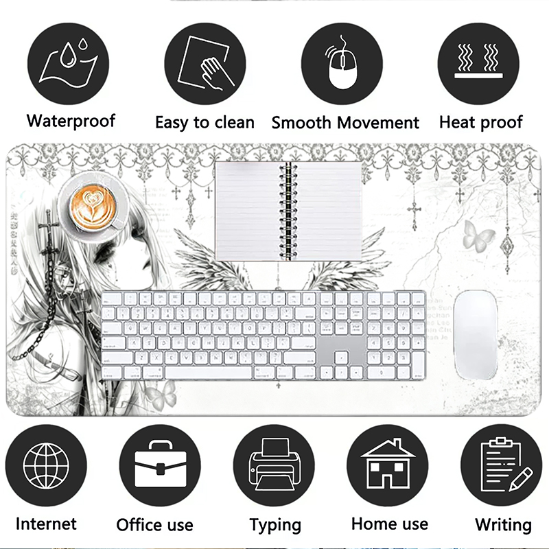 لوحة ماوس جلدية سوداء وبيضاء ب - مراجعة Pc Gaming Keyboard And Mouse وسعره